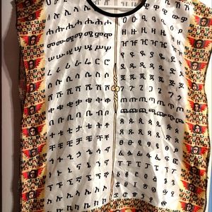 Girls traditional Ethiopian alphabet shirt